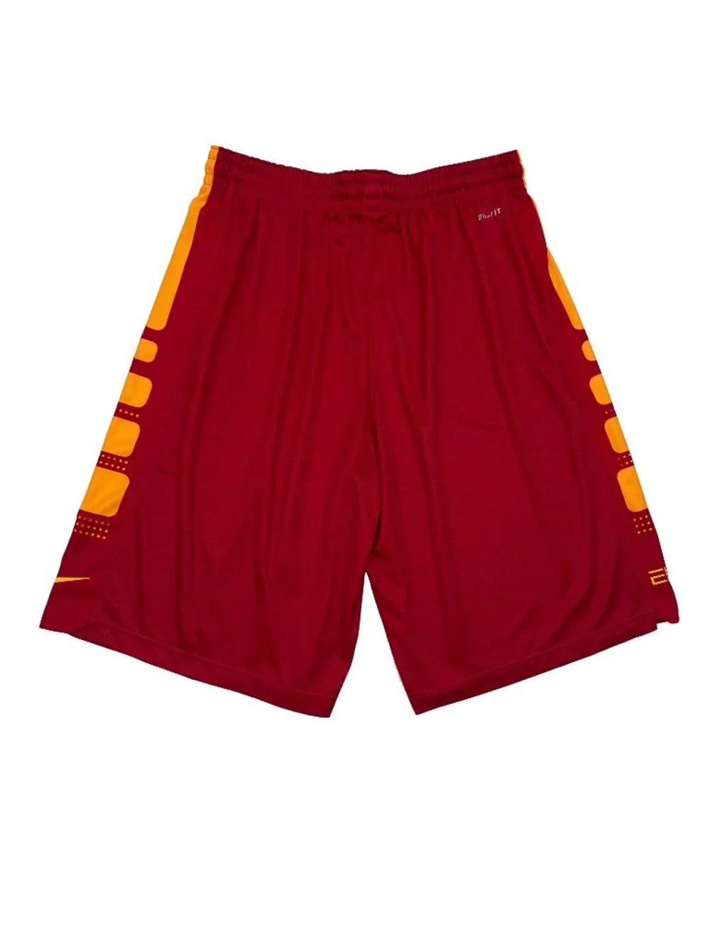 Nike NWT NEW Elite Dri Fit Basketball Shorts crimson red gold Mens XXL 2XL 2X - Picture 4 of 6